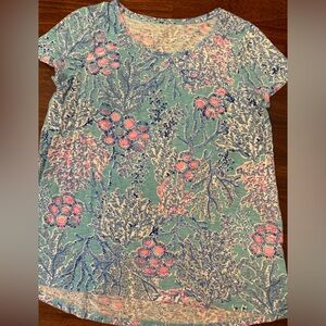 Lilly Pulitzer Etta Scoop Neck Top. Womens Large. Like new cond.
